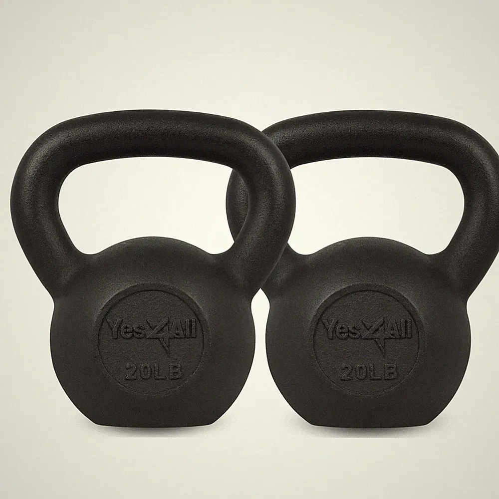 Yes4All Cast Iron Kettlebell 5-80 Lb Built To Last One-Piece Design Comfortable