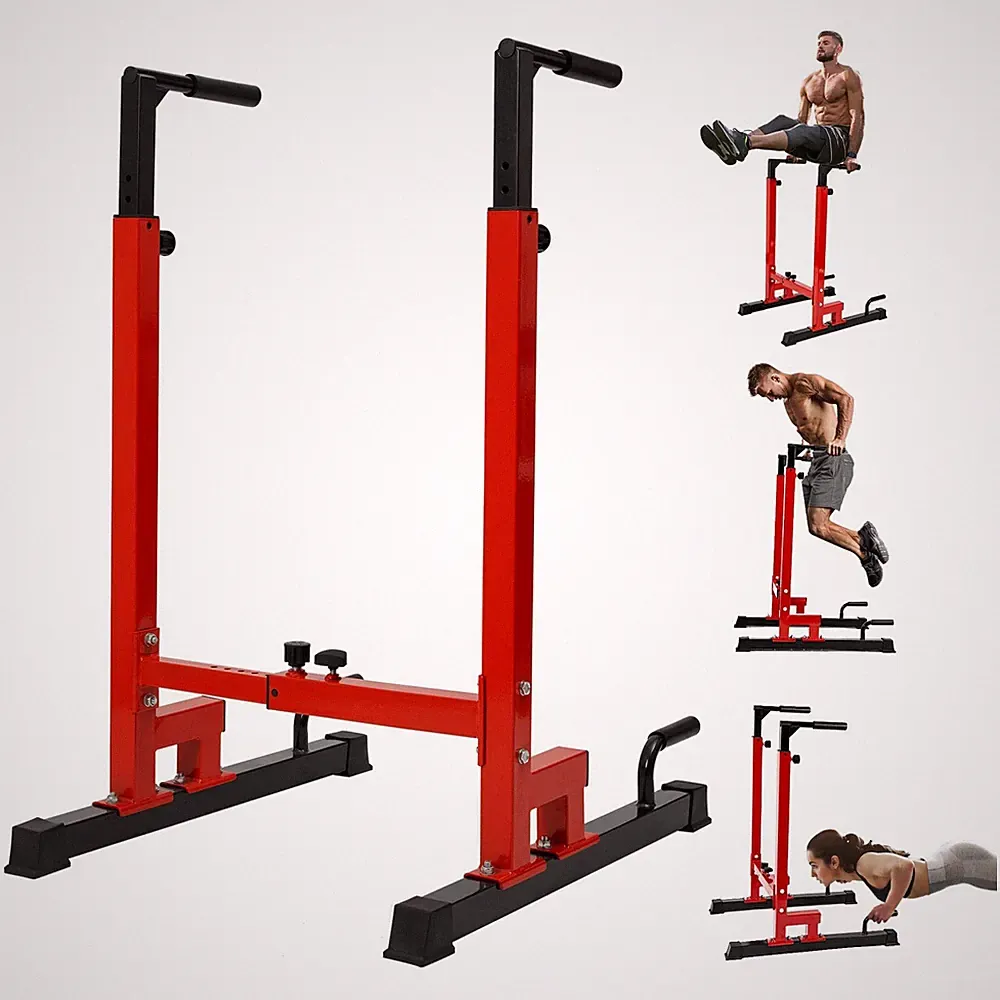 Yes4All Dip Stand 500 LBS Capacity - Red & Black