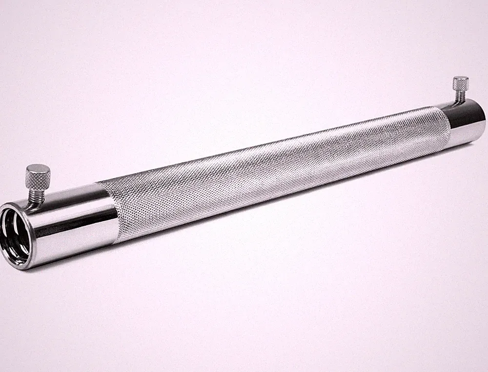 Yes4All Dumbbell Bar 15.75 inch + Handle W/Spinning Connector 1.15" Chrome