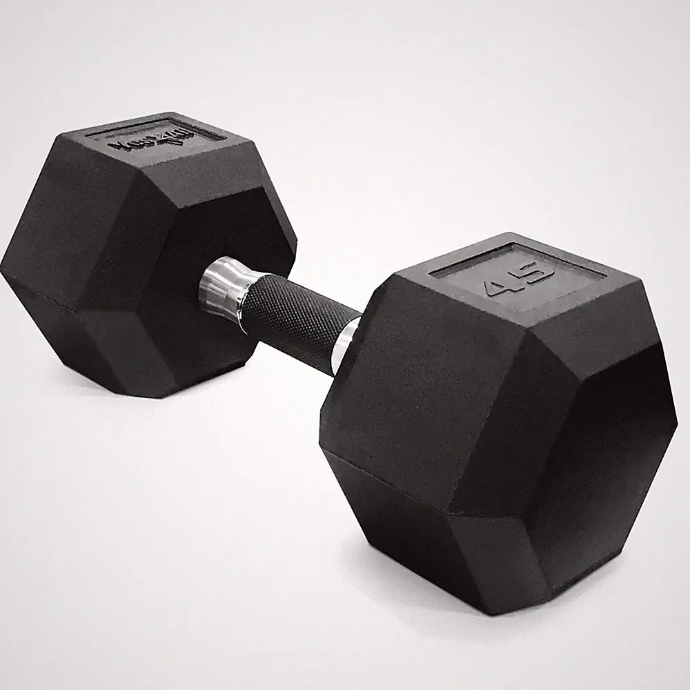 Yes4All Dumbbell Hex Rubber Grip/Heavy Weight Urethane Dumbbell and Combo Ket...