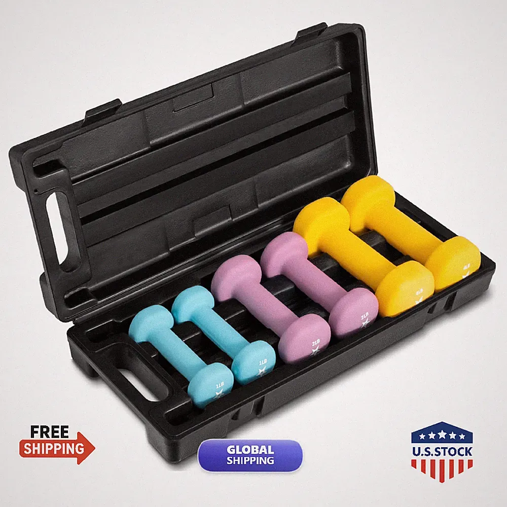 Yes4All Dumbbell Neoprene Set Case Weights Dumbbells Set 124 Lbs T6Bu