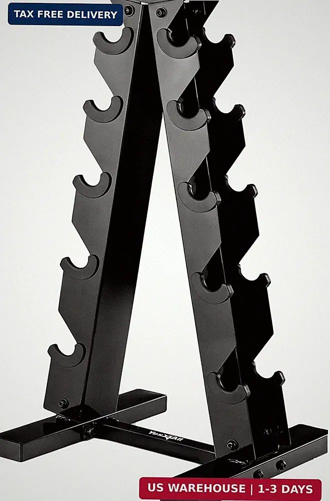 YES4ALL Dumbbell Rack Stand Only, 5 Tier A Frame Weight Rack for Dumbbells