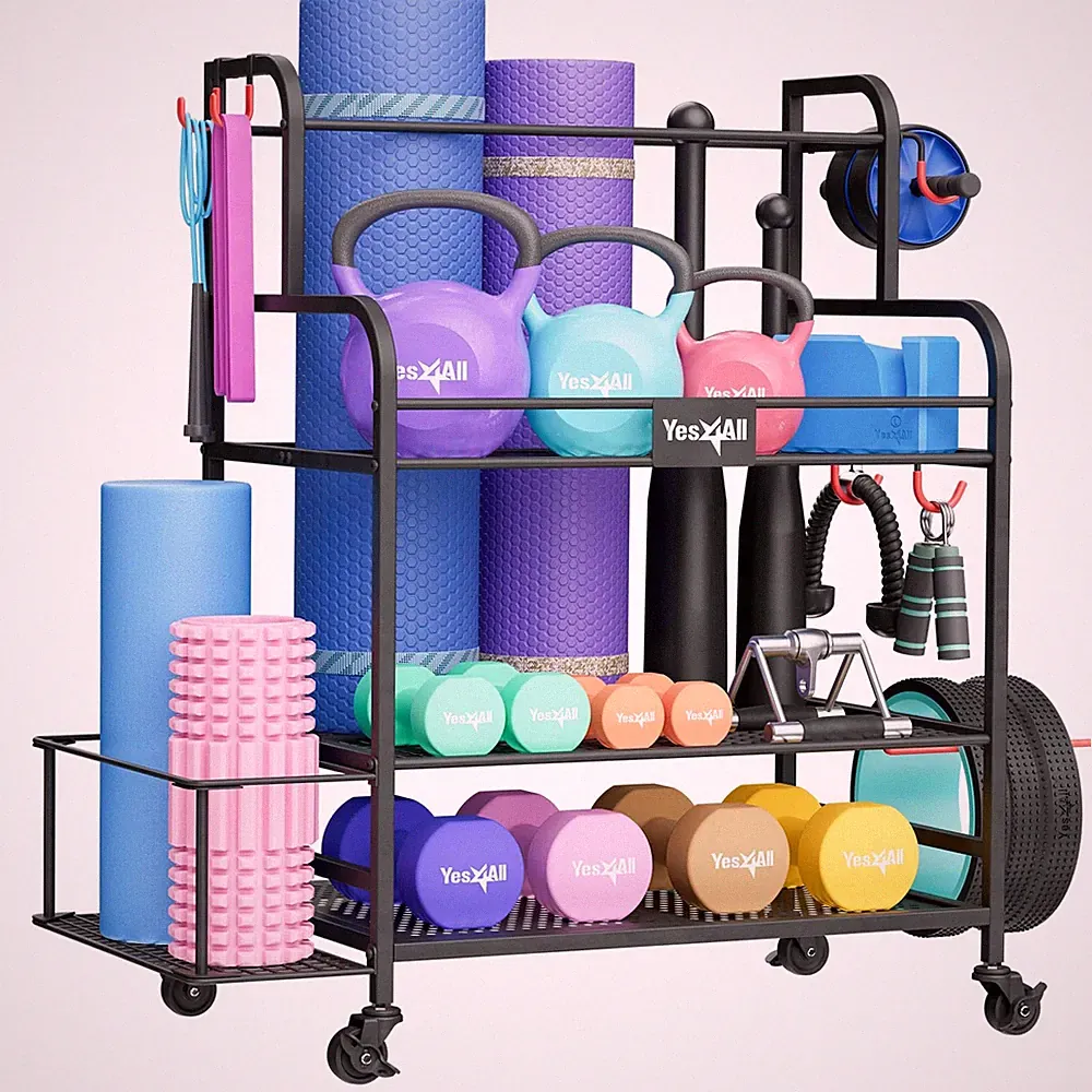Yes4All Dumbbell Rack, Weight Rack for Home Gym, Sports 365 lbs, Black