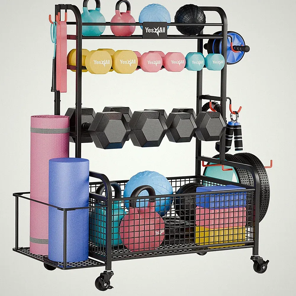 Yes4All Dumbbell Weight Rack for Home Gym, Sports Equipment Organizer Storage