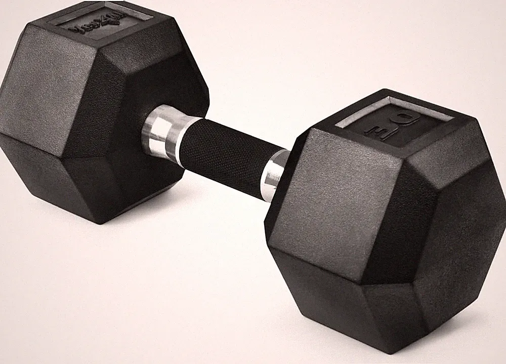 Yes4All Hex Dumbbell Rubber Grip - Premium heavy weight Dumbbell - 30lbs