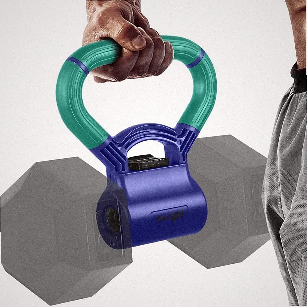 Yes4All Kettlebell Grip Handle Converts Dumbbells Kettlebells Teal/Mint Purple