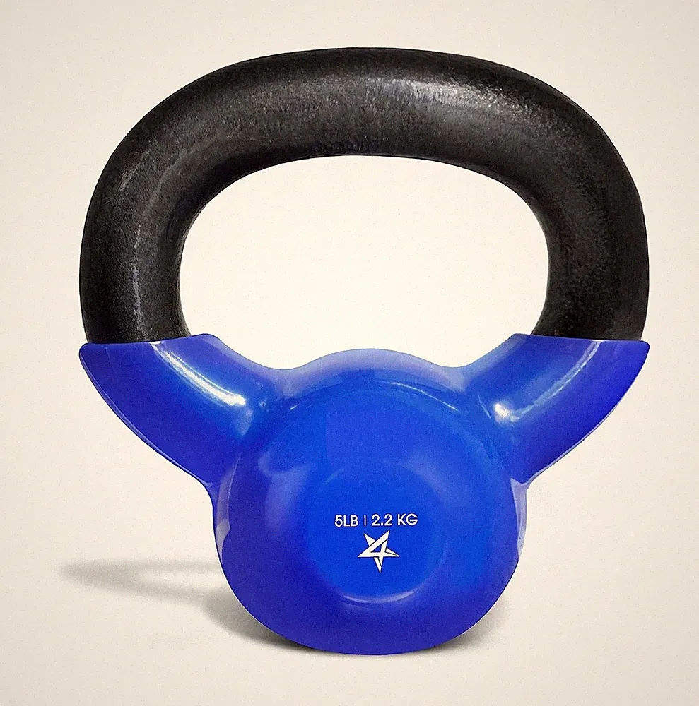 Yes4All Kettlebell Vinyl Coated Cast Iron – Great for Dumbbell Weights Exe