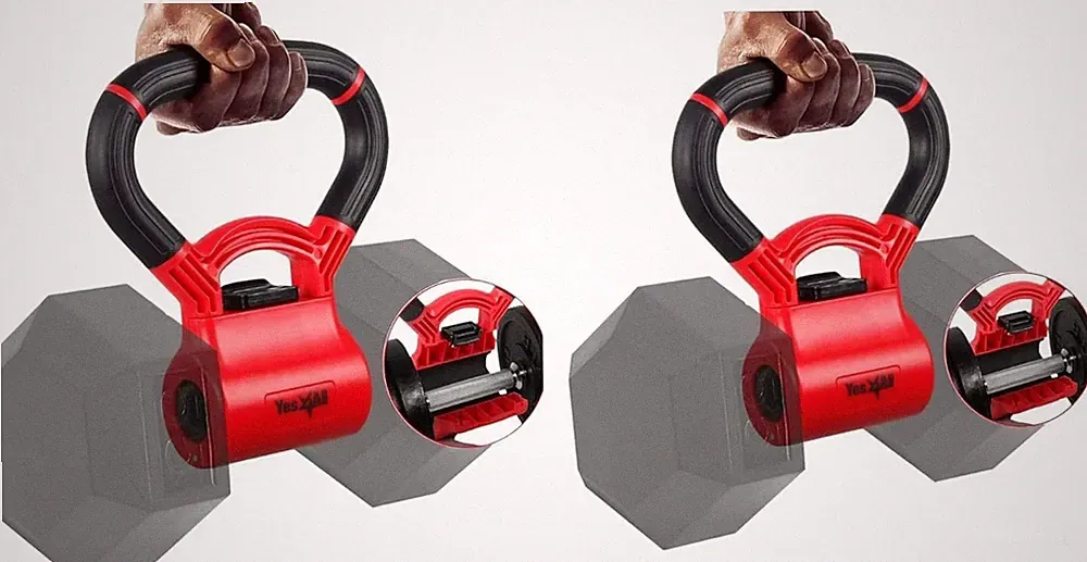 Yes4All Kettlebells Grip, Dumbbell Grip Handle, Convert Dumbbells into Kettle...
