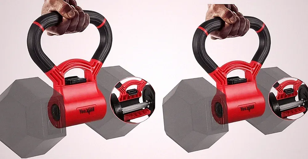 Yes4All Kettlebells Grip, Dumbbell Grip Handle, Convert Dumbbells into Kettlebel