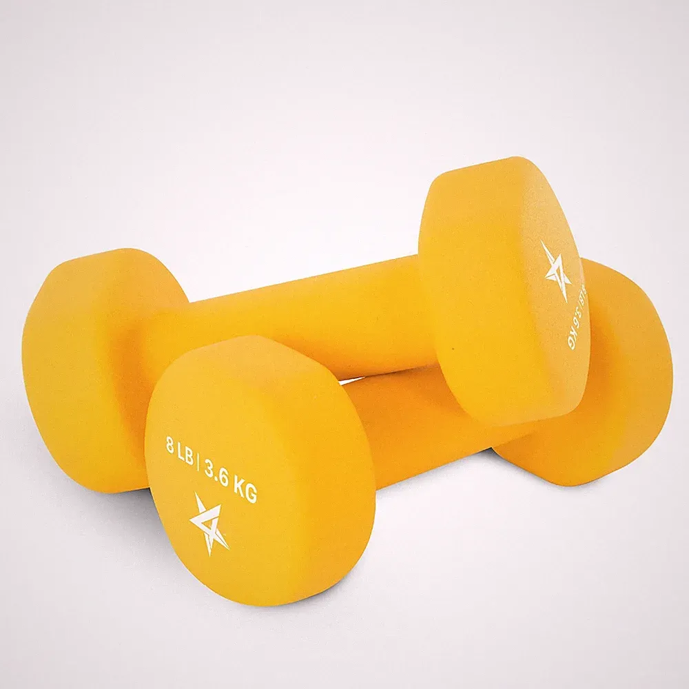 Yes4All Neoprene Coated Dumbbell Hand Weight Sets 2 Pack Hex Anti-Roll