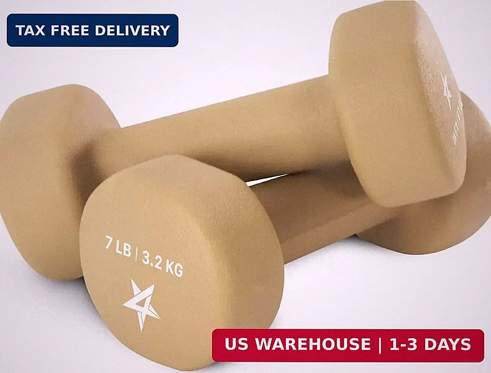 Yes4All Neoprene Coated Dumbbell Hand Weight Sets of 2 - Multiple Weight Options