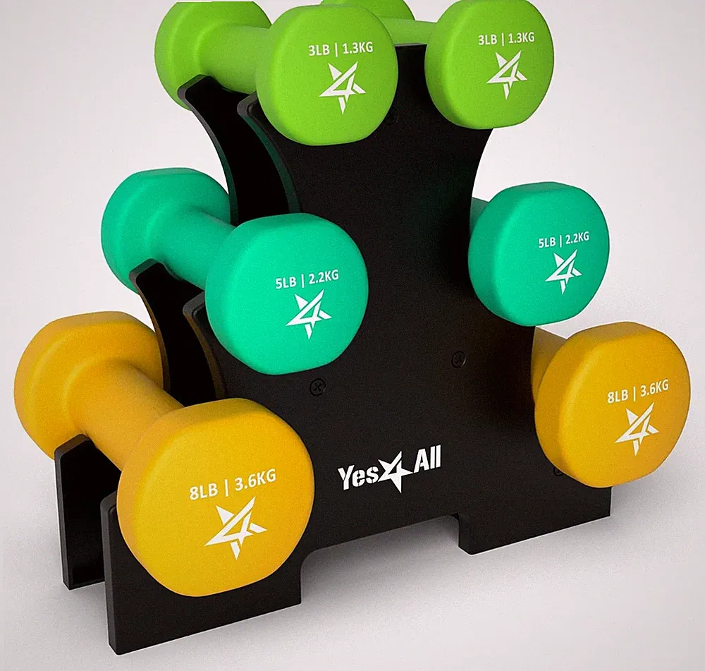 Yes4All Neoprene Dumbbell Set of 2 Anti Slip