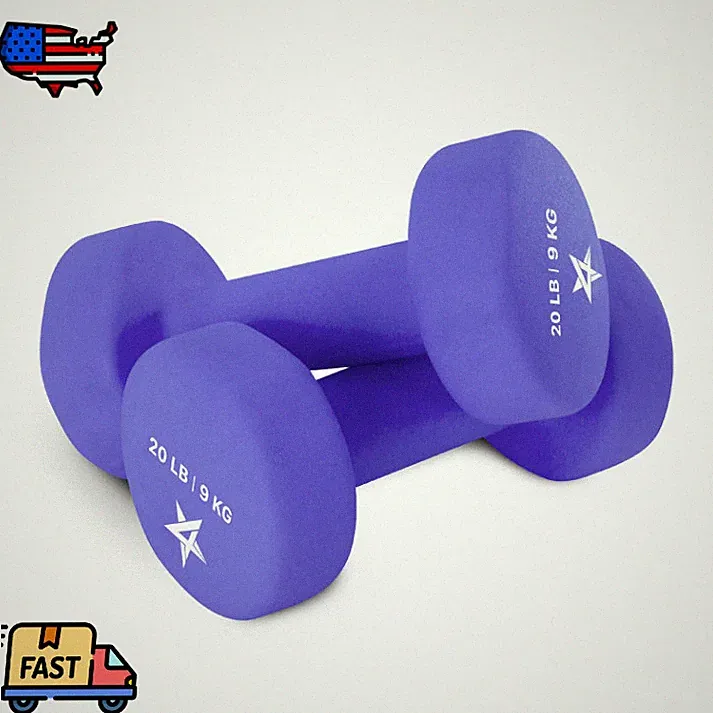 Yes4All Neoprene Dumbbells Pair Hexagon Anti-Roll Non-Slip Hand Weights