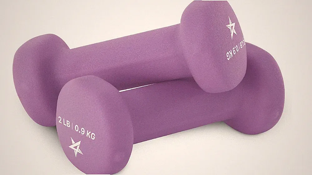 Yes4All Neoprene Dumbbells Pairs Sets Home Workout Weights with Rack Fitness