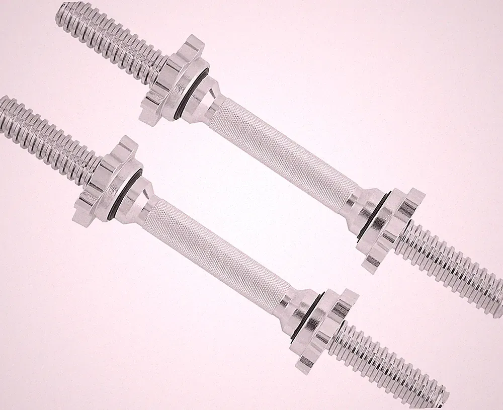 Yes4All Pair of Threaded Dumbbell Handles 14/16/18/24 13.75 inch, 14 inch