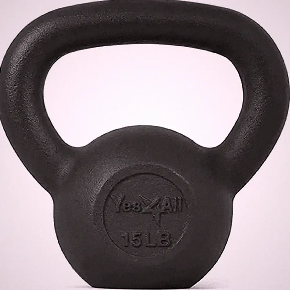 Yes4All Solid Cast Iron Kettlebell Weights Set – Great for Full Body Workout...