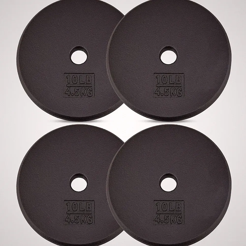 Yes4All Standard Weight Plates, 1-Inch Cast Iron Barbell Weights, Wide Range...