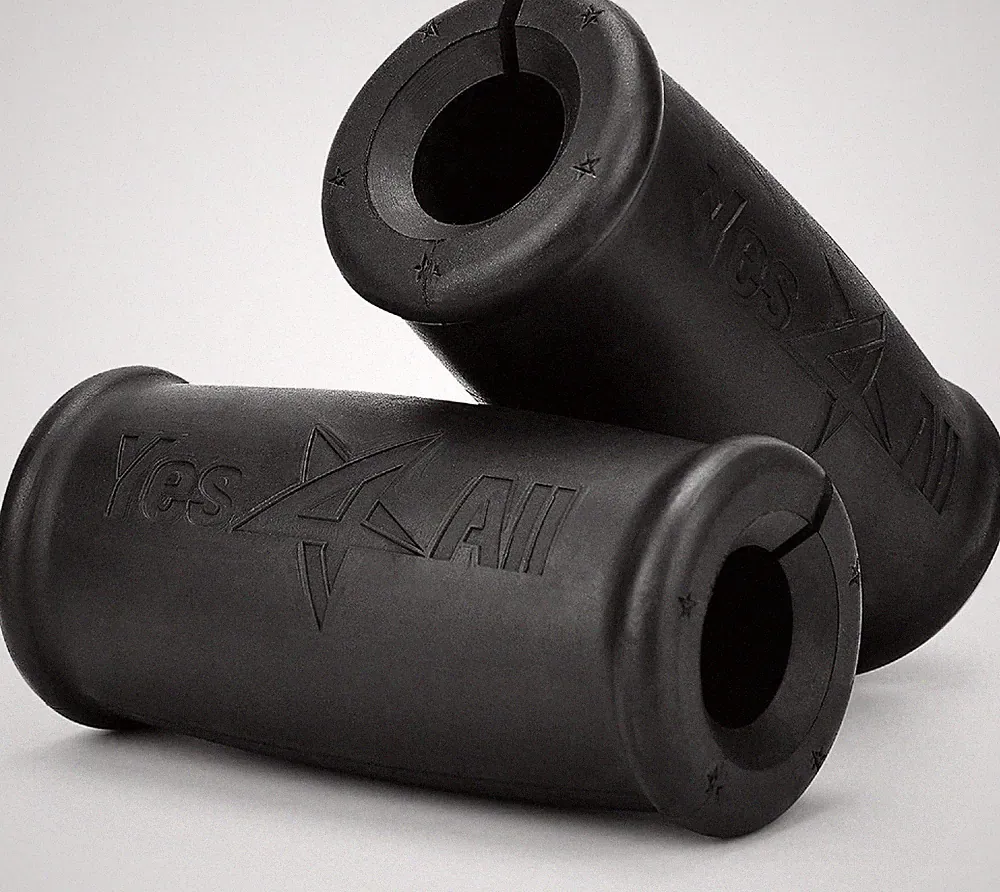 Yes4All Thick Dumbbell Handles Grips, Firm Rubber Barbell Grips, Great for...