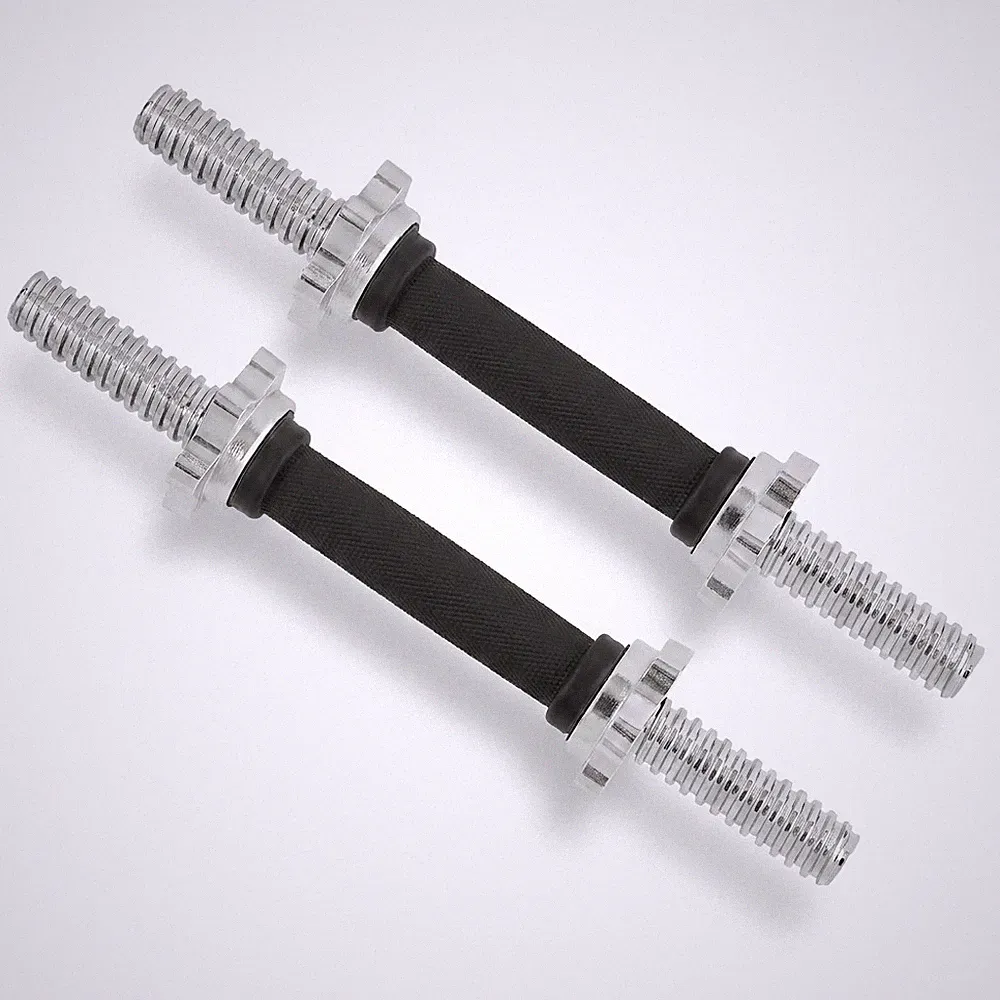 Yes4All Threaded Dumbbell Handle Set with Rubber Non-Slip Grip, 24 In (Open Box)