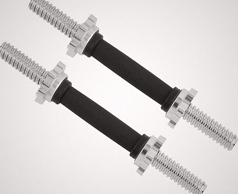 Yes4All Threaded Dumbbell Handles, Adjustable Dumbbell Bar Pair, 14/16/18/24-Inc