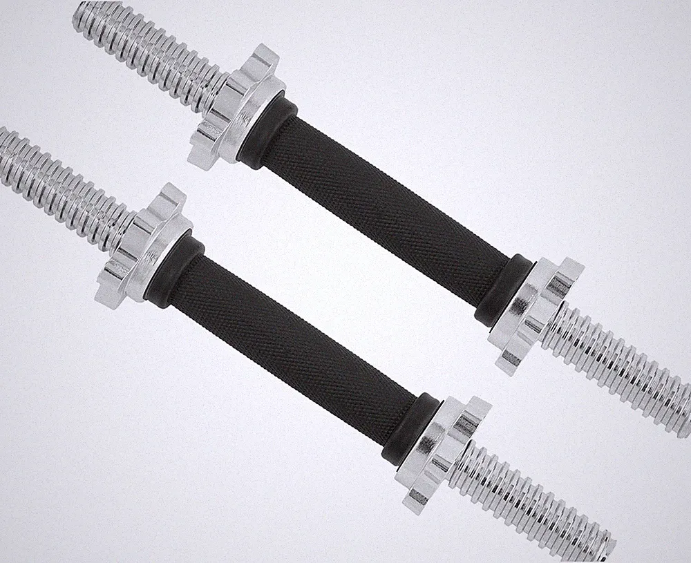 Yes4All Threaded Dumbbell Handles, Adjustable Dumbbell Bar Pair, 14/16/18/24-Inc