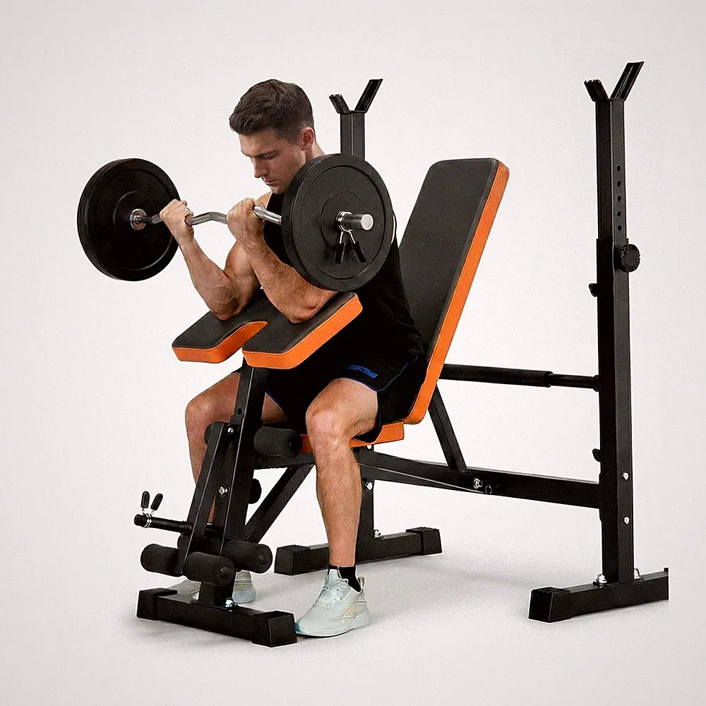 YOLEO Beginner Weight Bench Set for Home Gym, 6-in-1 Adjustable... Fast USA SHIP