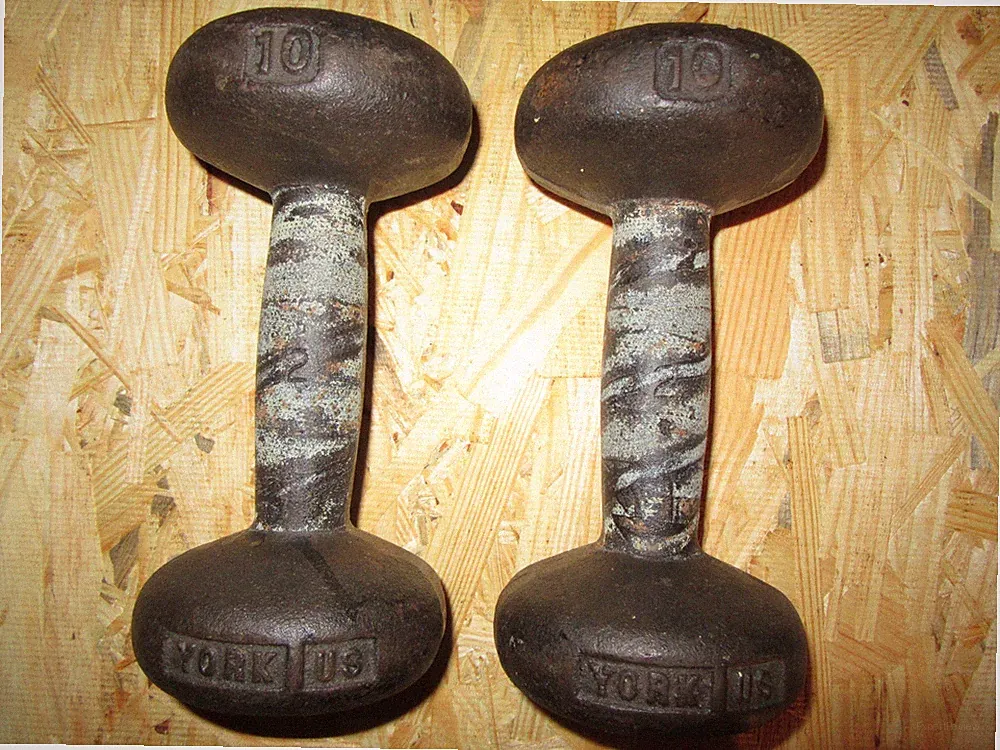 YORK 10 LB Set Bun Head Dumbbells