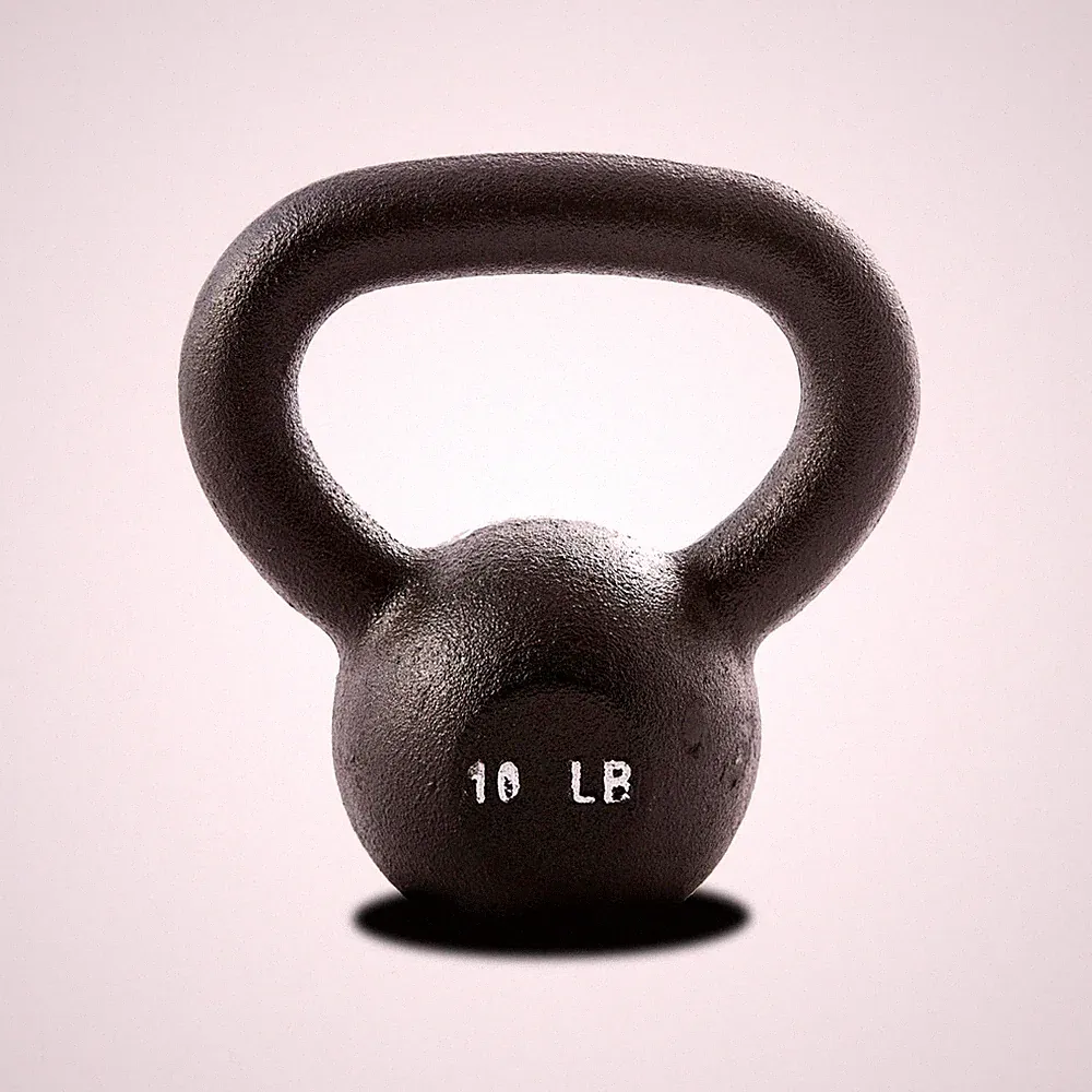 York Barbell Kettlebell Weights – 10 LB Cast Iron Kettlebells with Matte Black