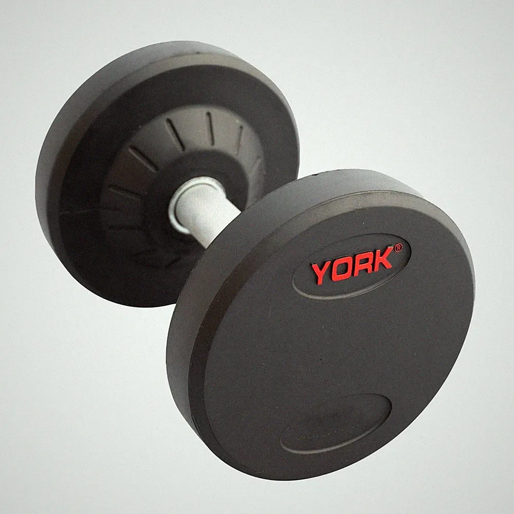 York Barbell Pro Style Dumbbell Sets – 30mm Knurled Chrome Handles,115LBs Single