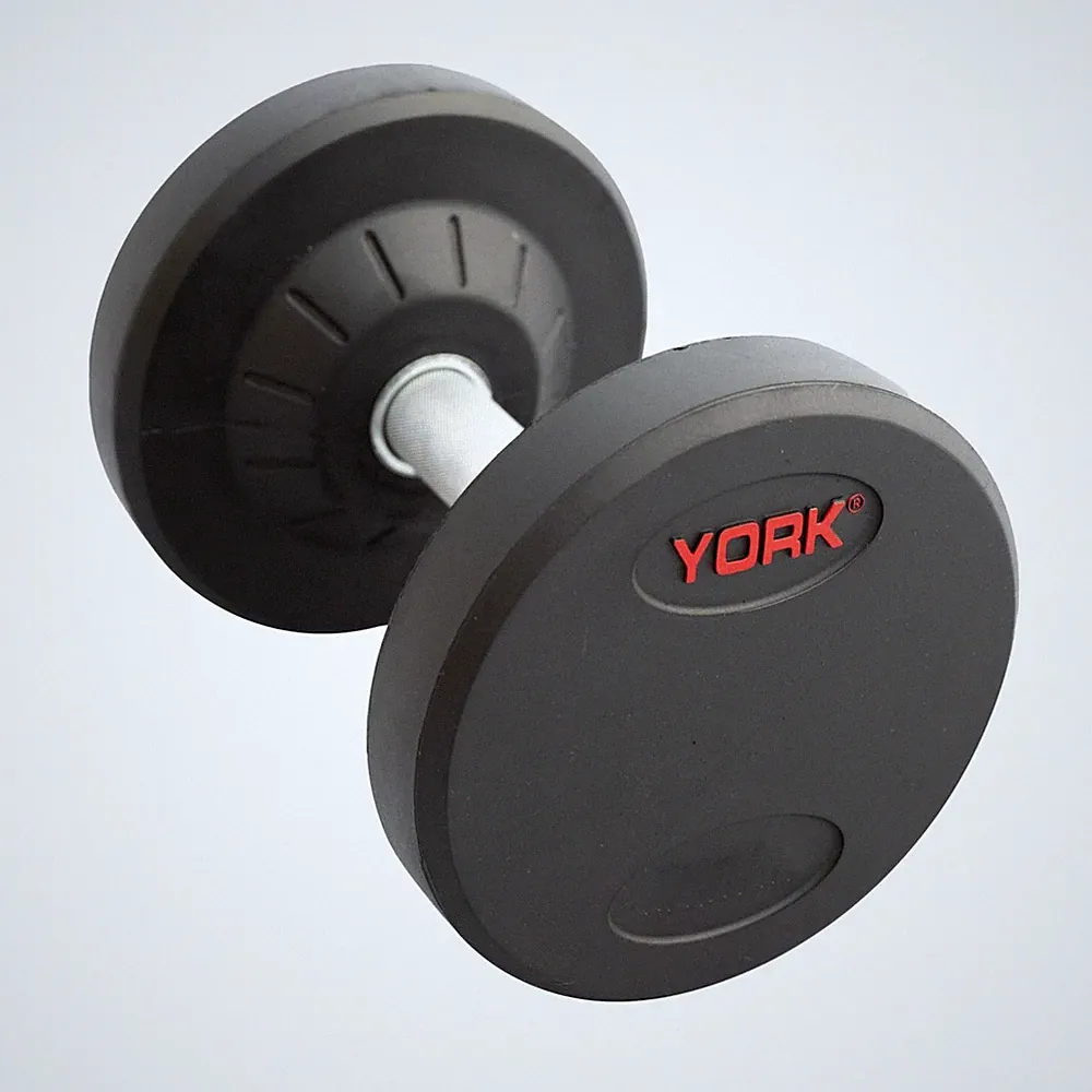 York Barbell Pro Style Dumbbell Sets – 30mm Knurled Chrome Handles,135LBs Single