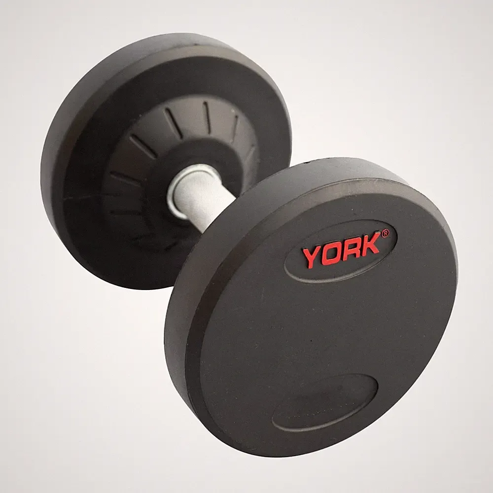 York Barbell Pro Style Dumbbell Sets – 30mm Knurled Chrome Handles 20LBs, 1 Pair
