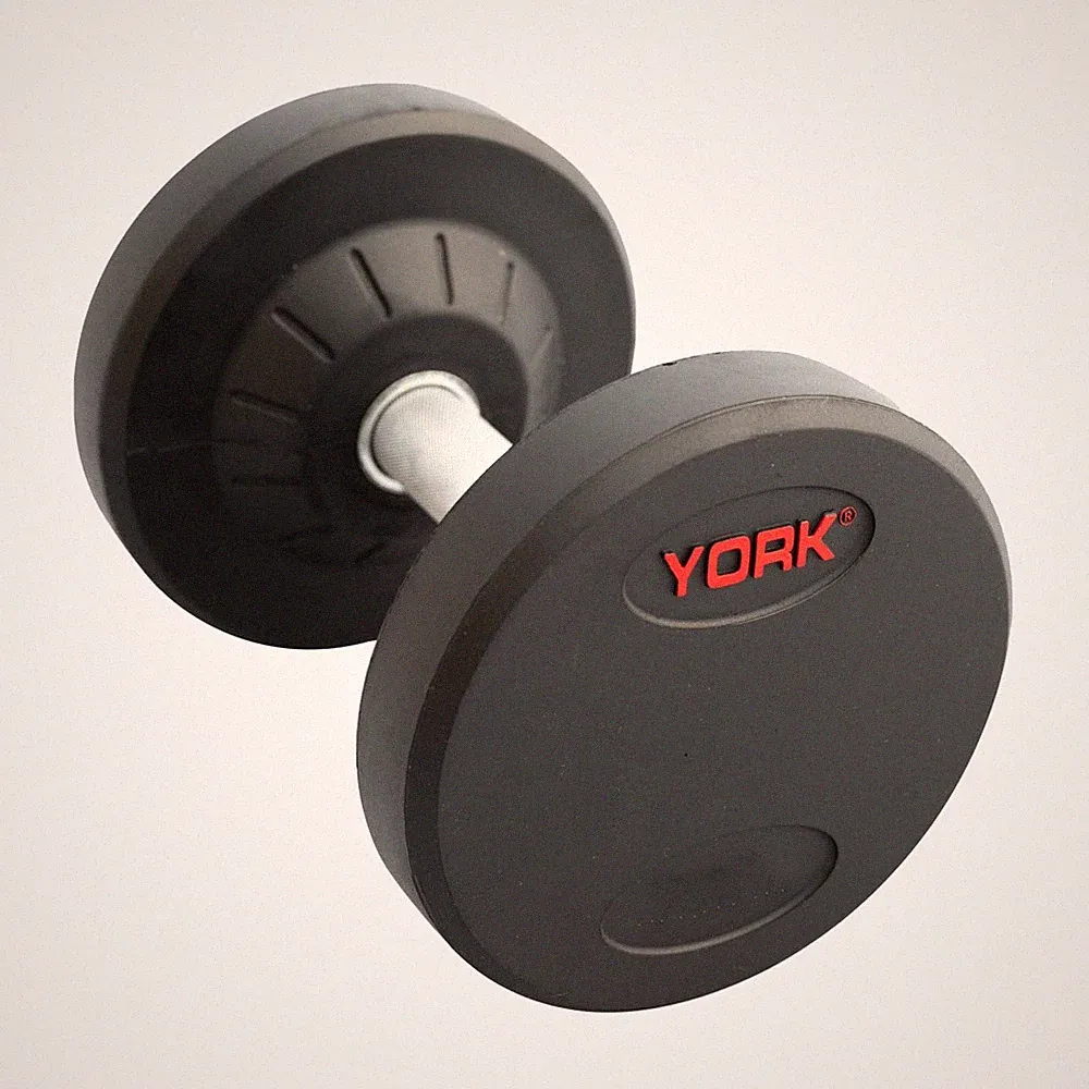 York Barbell Pro Style Dumbbell Sets – 30mm Knurled Chrome Handles, 30LBs 1 Pair