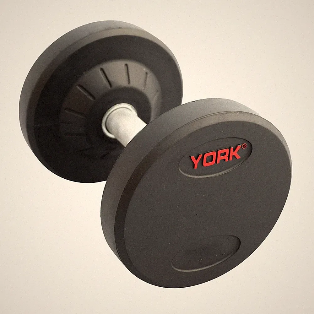 York Barbell Pro Style Dumbbell Sets – 30mm Knurled Chrome Handles, 65LBs Single