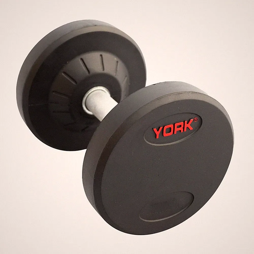 York Barbell Pro Style Dumbbell Sets – 30mm Knurled Chrome Handles, 75LBs 2 Pair