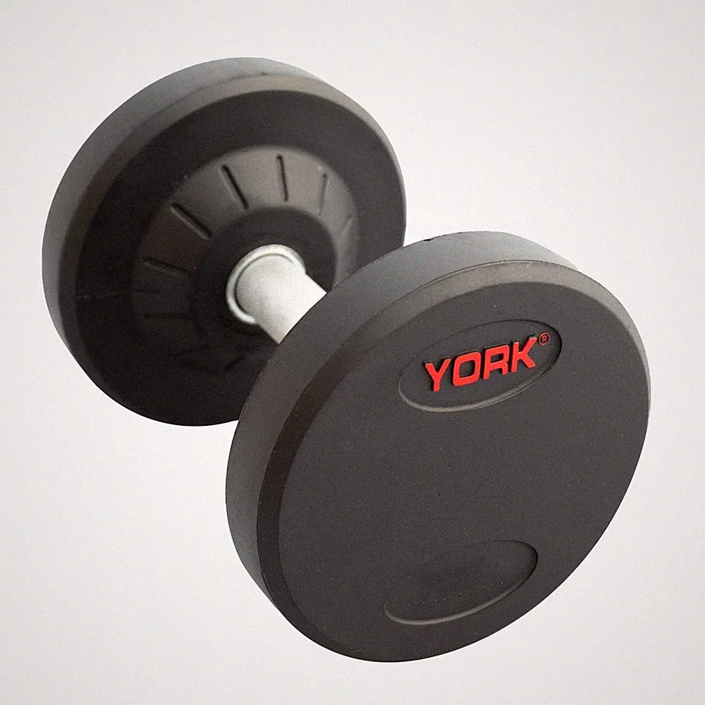 York Barbell Pro Style Dumbbell Sets – 30mm Knurled Chrome Handles, 75LBs Single