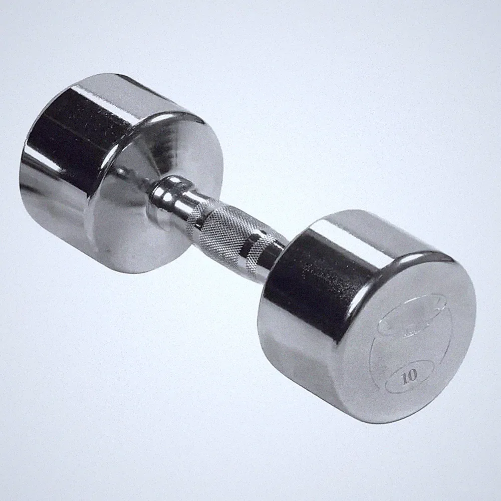 York Barbell Professional Chrome Dumbbell with Ergo Grip, Heavy-Duty, 10lb Pak 1