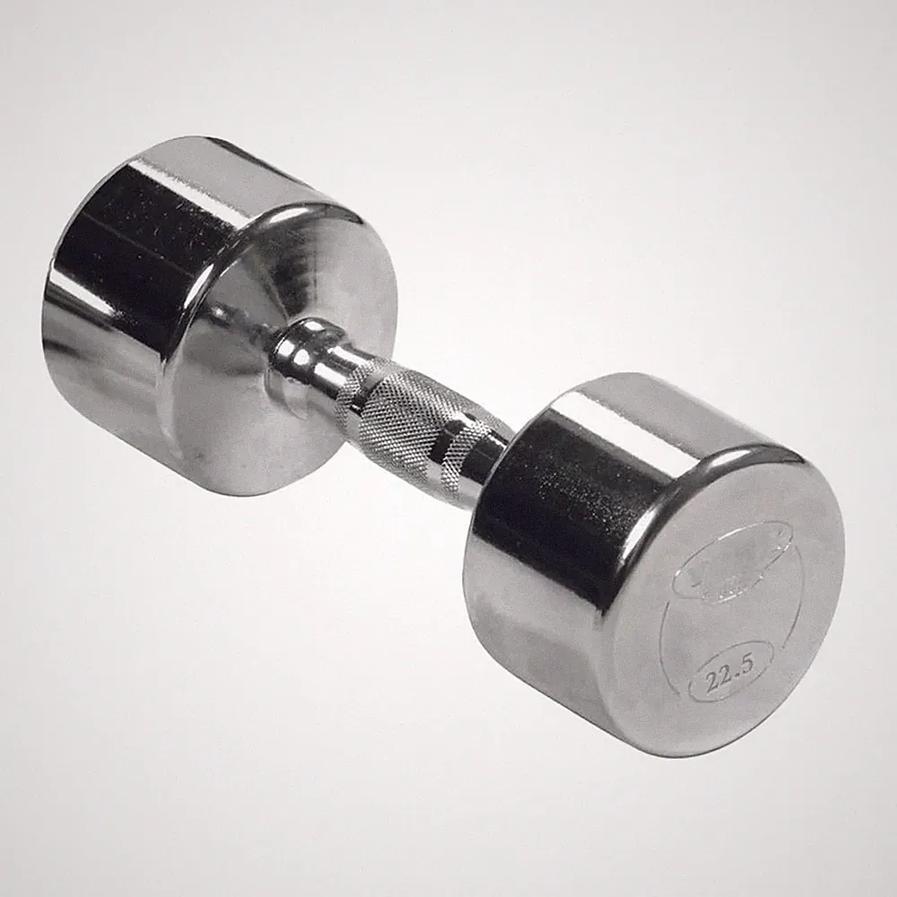 York Barbell Professional Chrome Dumbbell with Ergo Grip, Heavy-Duty 22.5lb Pak1