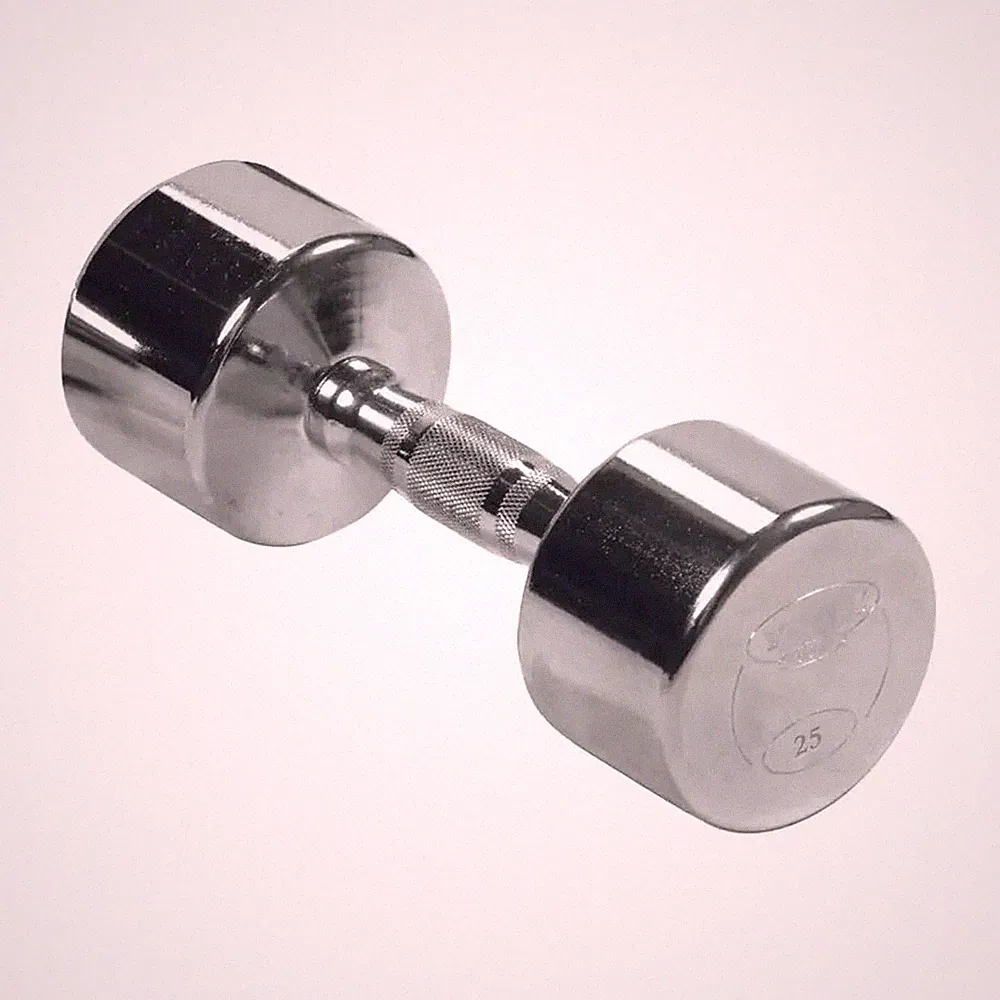 York Barbell Professional Chrome Dumbbell with Ergo Grip, Heavy-Duty 25lb Pak 1