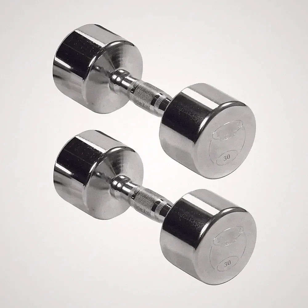 York Barbell Professional Chrome Dumbbell with Ergo Grip, Heavy-Duty 30 lb Pak 2