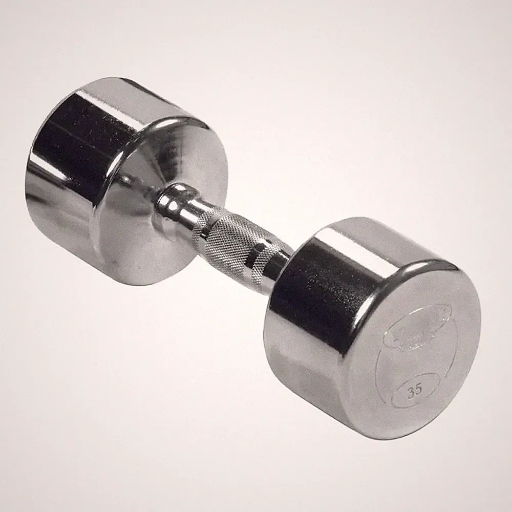 York Barbell Professional Chrome Dumbbell with Ergo Grip, Heavy-Duty 35 lb Pak 1