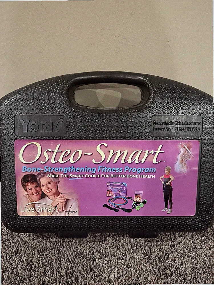York Dumbbells 2lb Set Green Coated w/ Resistance Bands Home Gym Kit Osteo Smart