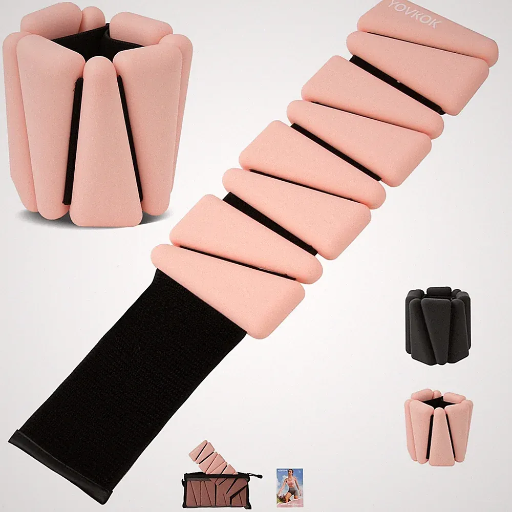 YOVKOK Ankle Weights for Women, 4 LBS Pair 2LB Each | Wrist Leg Arm Weights f...