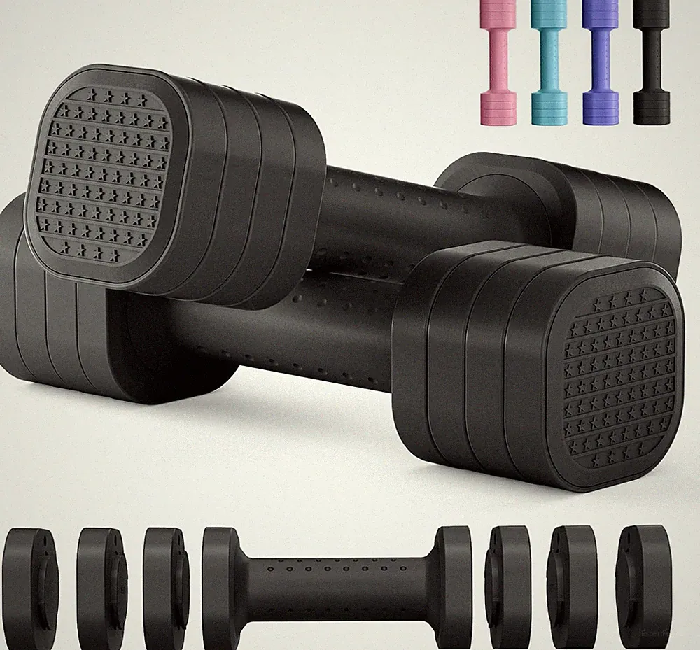 Zempox Adjustable Dumbbell Set 4 in 1 2lb 3lb 4lb 5lb for Women Purple