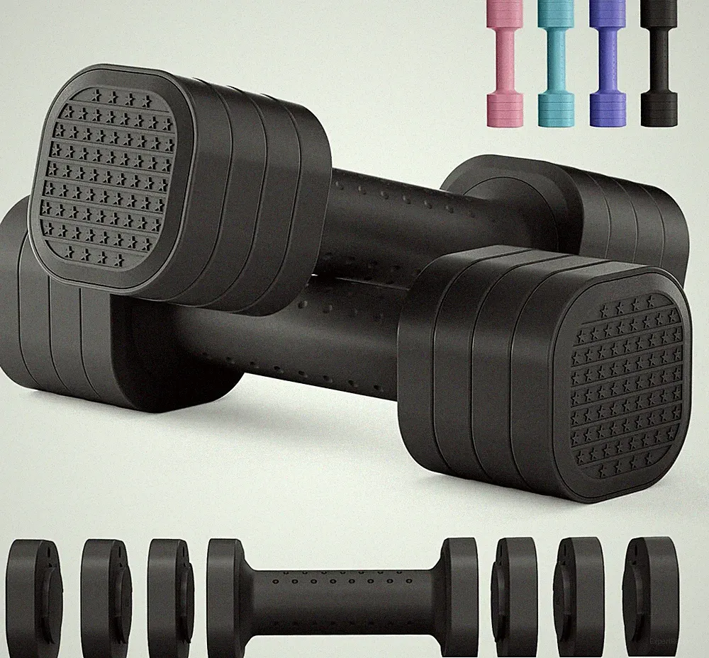 Zempox Adjustable Dumbbell Set, 4 in 1 Free Weight Dumbbell Set for Women, Hand