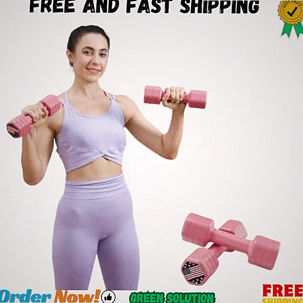 Zempox Adjustable Dumbbell Set of 2, 4 in 1 Hand Weights for Women at Home, 5...