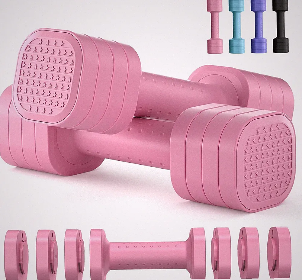 Zempox Adjustable Dumbbells Set for Women, 2-5lb, Pink, 2-Pack
