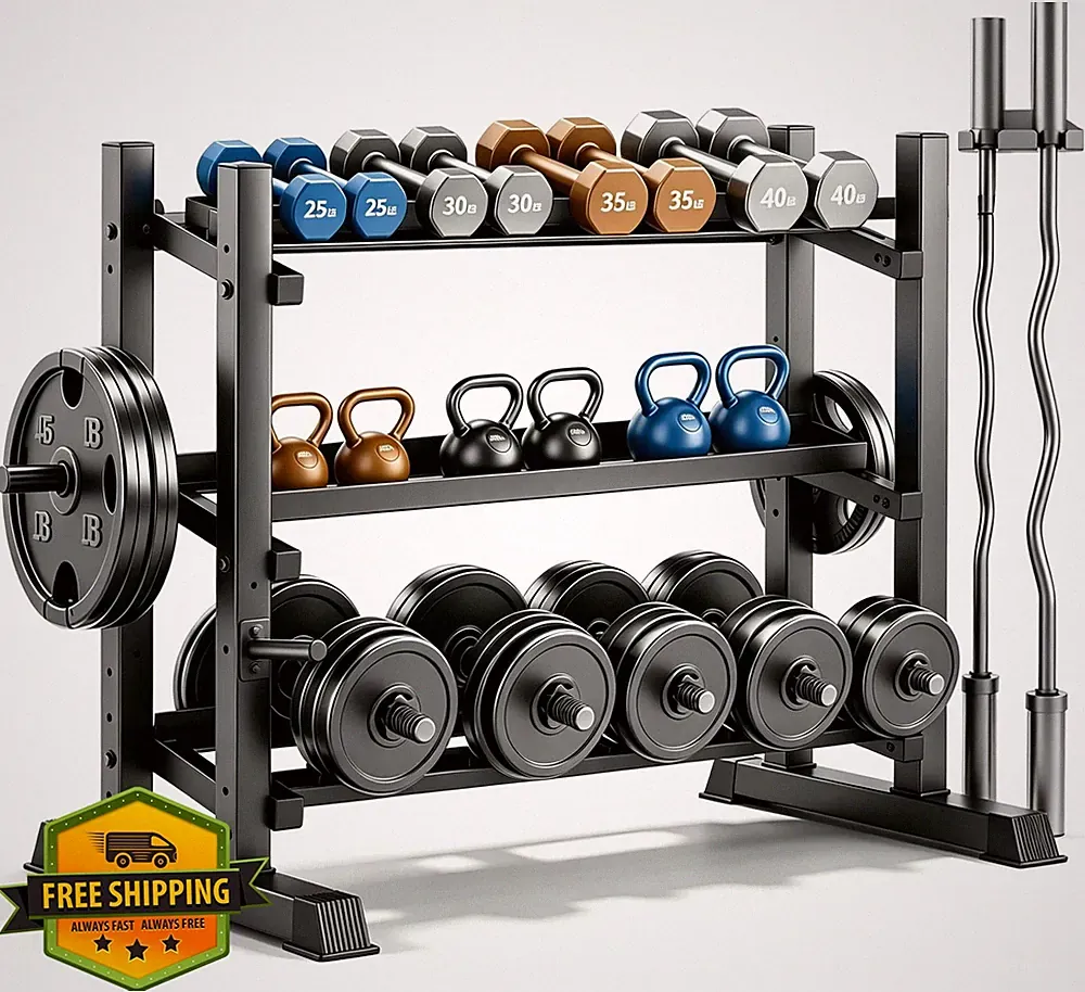 ZHNSYDN Carbon Black Dumbbell Rack 1800LB Capacity
